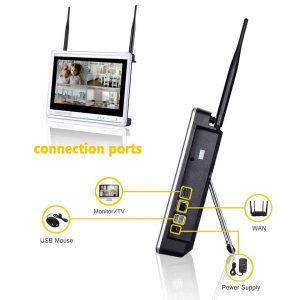 8 Cam/12" All-in-One Monitor NVR Kit Complete Surveillance System - Image 6